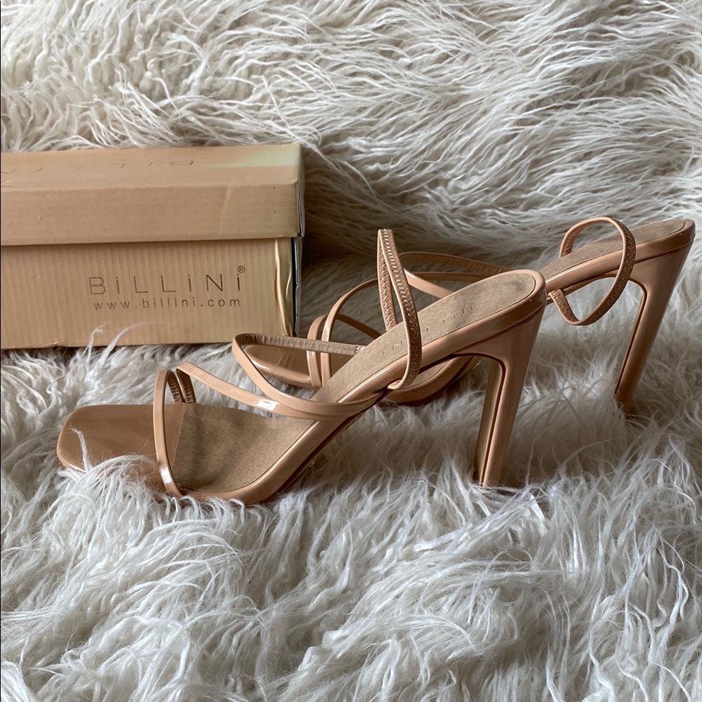 Billini Diaz Sandals, Nude Patent, Size 10
